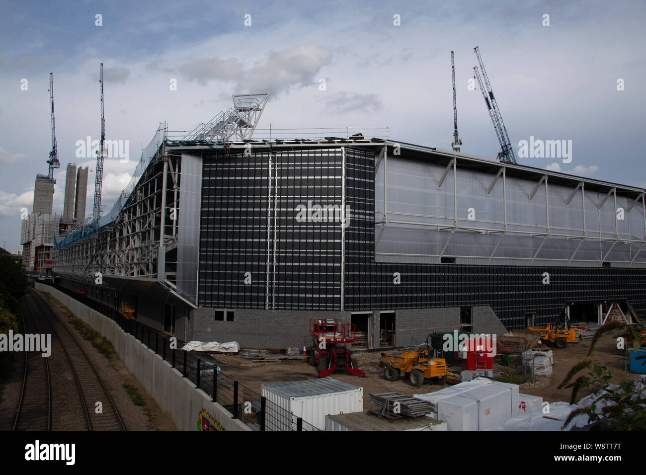 Flats and Brentford Football stadium under construction in Brentford