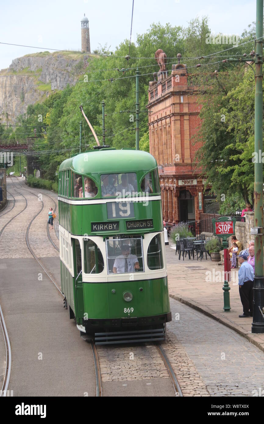 CRICH TRAMWAY VILLAGE MUSEUM IN DERBYSHIRE Stock Photo