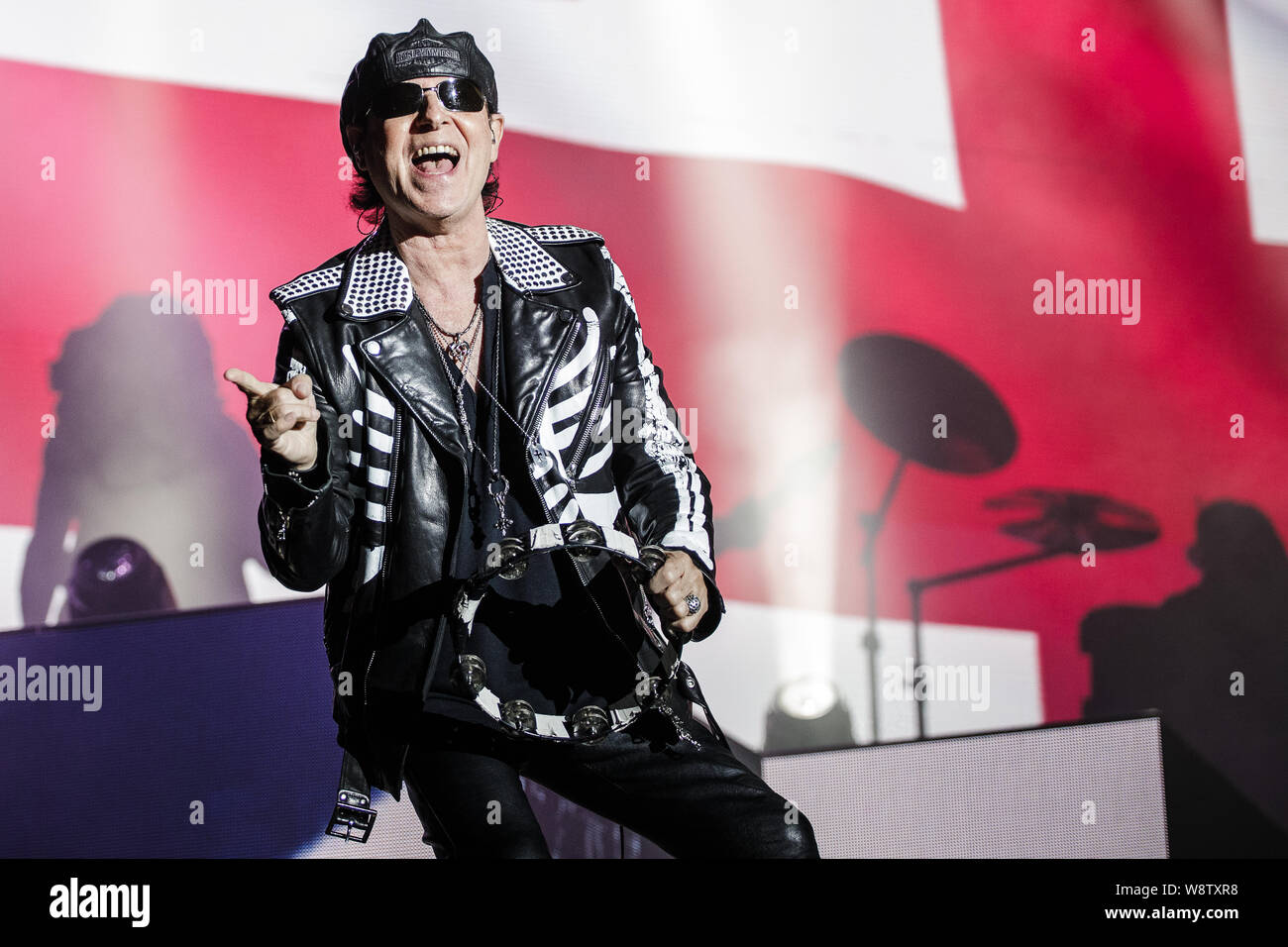 Scorpions perform live on stage at Bloodstock Open Air Festival, UK, 11th Aug, 2019. Stock Photo