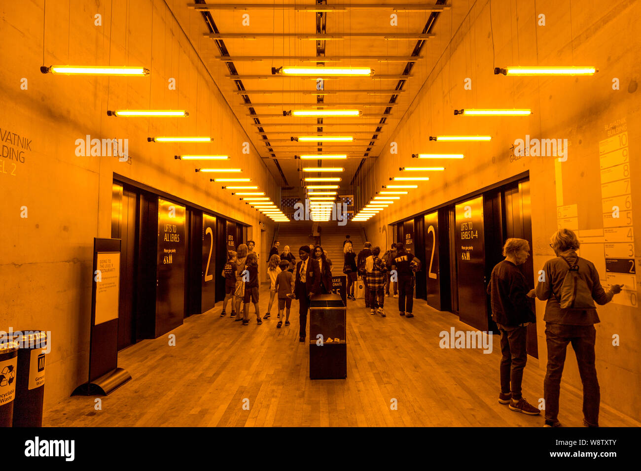 'Room for One Colour' (1997) by Olafur Eliasson 'In Real Life' 2019 exhibition at the Tate Modern, London, UK Stock Photo