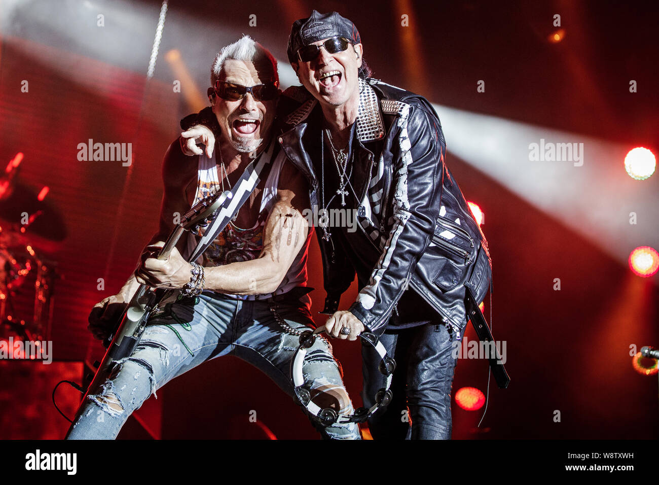 Scorpions perform live on stage at Bloodstock Open Air Festival, UK, 11th Aug, 2019. Stock Photo