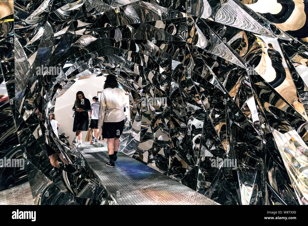 'Your Spiral View' (2002) by Olafur Eliasson 'In Real Life' 2019 exhibition at the Tate Modern, London, UK Stock Photo