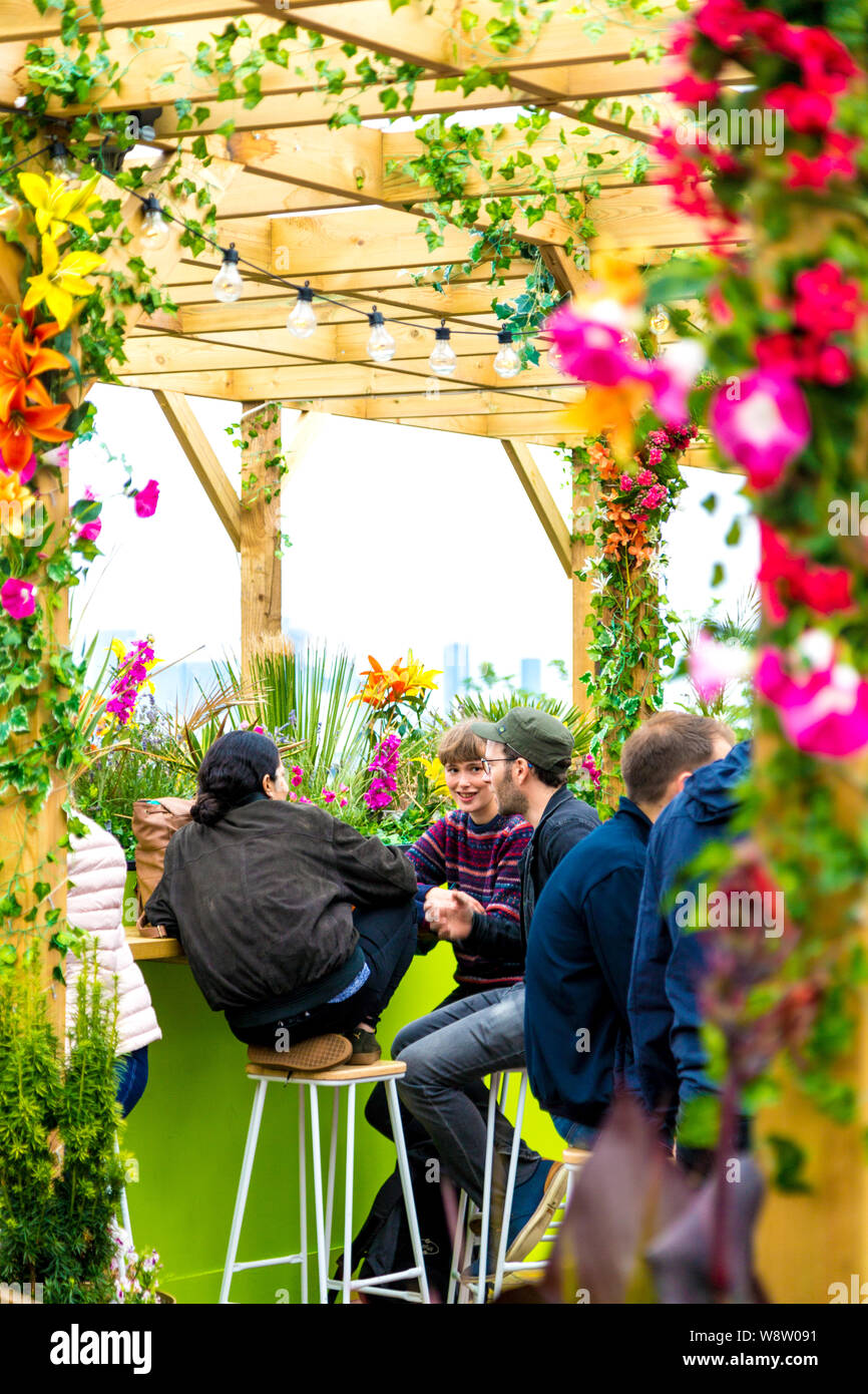 Bussey Rooftop Bar in Peckham Rye, London, UK Stock Photo Alamy