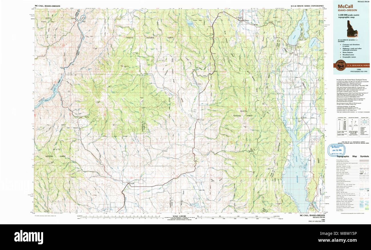 Mccall idaho map Cut Out Stock Images & Pictures Alamy