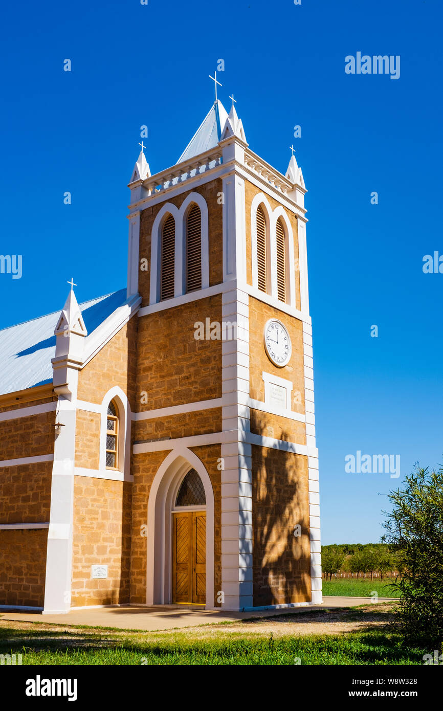 Historic Lutheran church located at Bookpurnong South Australia, Australia Stock Photo