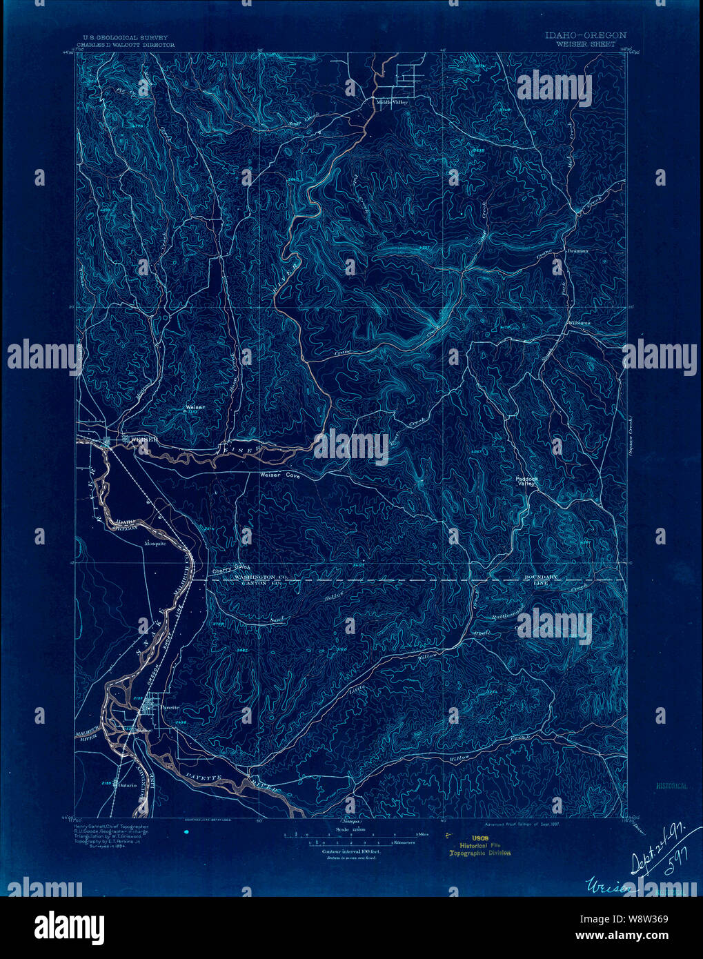 Weiser idaho map hires stock photography and images Alamy