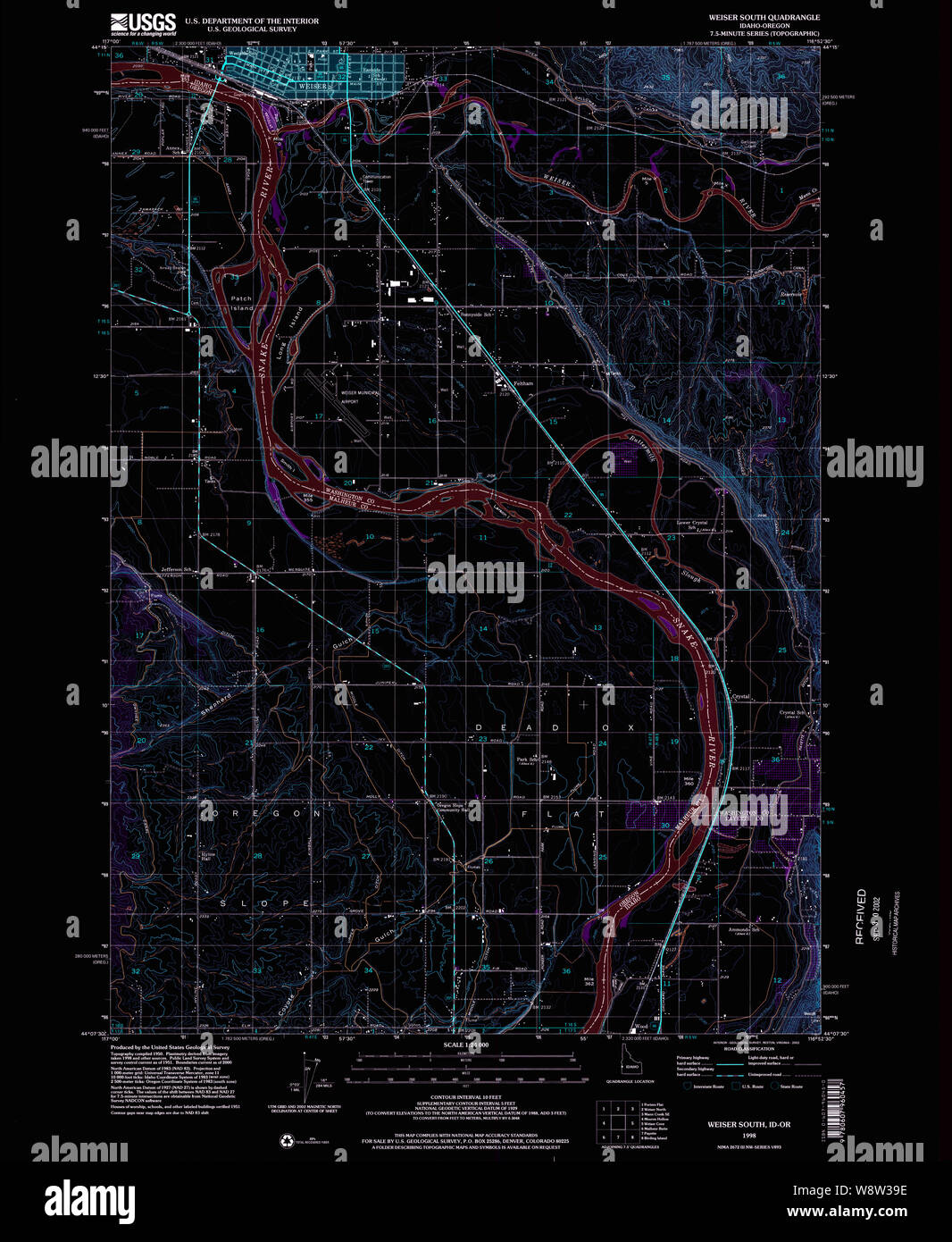 Weiser idaho map hires stock photography and images Alamy