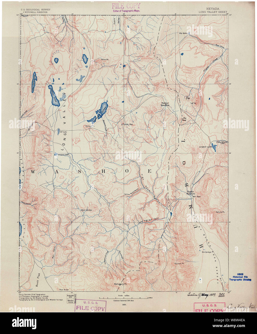 Long valley map hires stock photography and images Alamy