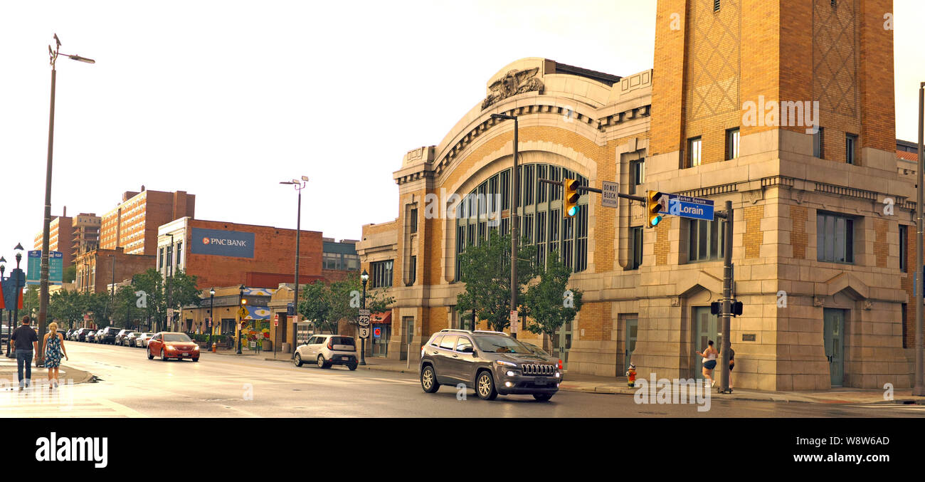 West 25th in the Ohio City neighborhood of Cleveland, Ohio, USA is