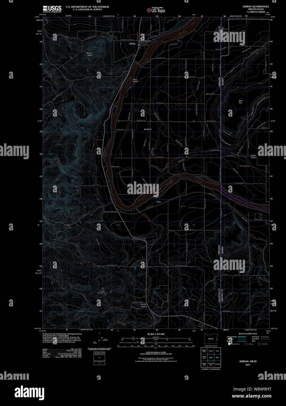 Map of adrian oregon hires stock photography and images Alamy