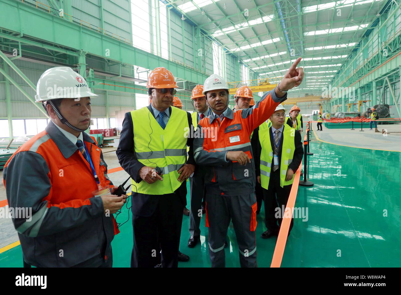 Lakshmi Mittal, second left, Chairman and CEO of ArcelorMittal, is