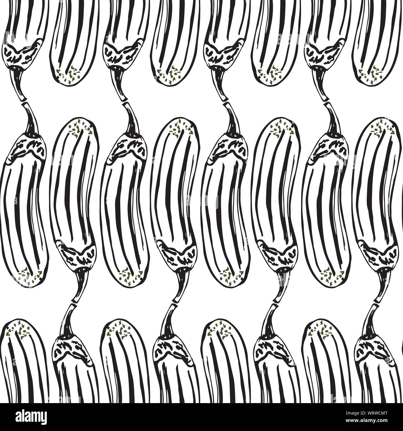 Ethnic style fabric print. Vector graphics. Egglpant pattern Stock Vector