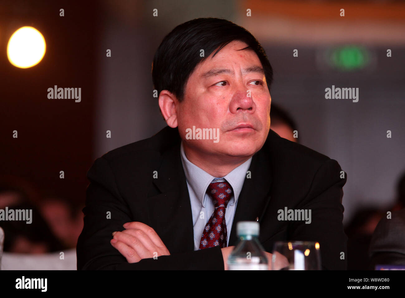 --FILE--Pang Qinghua, Chairman of the Board and General Manager of Pang Da Automobile Trade Co., is pictured at an event in Beijing, China, 2 May 2012 Stock Photo