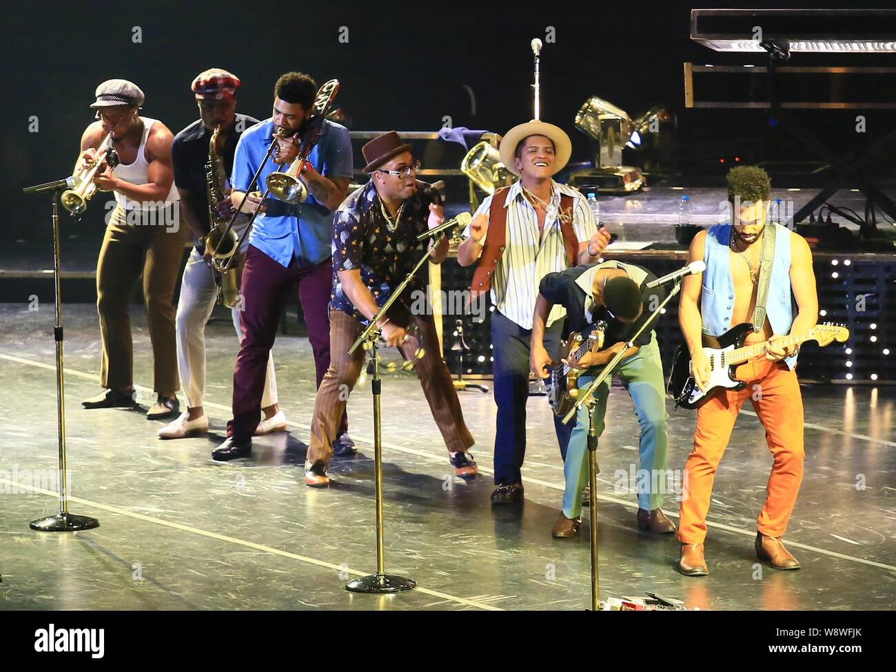 American singer Peter Gene Hernandez, third right, known by his stage