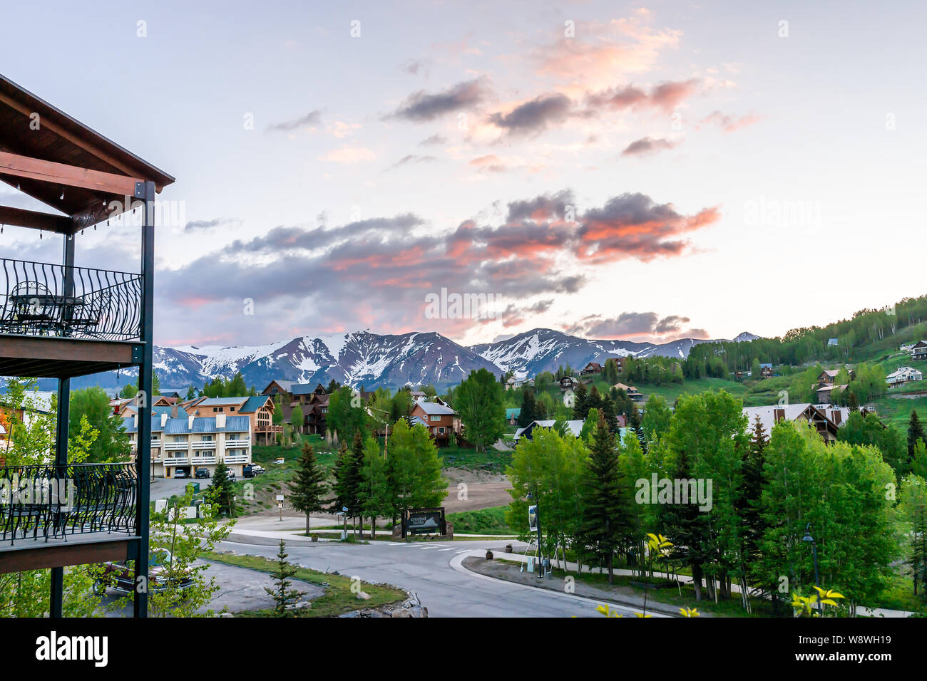Mount Crested Butte, USA June 21, 2019 Colorado village in summer