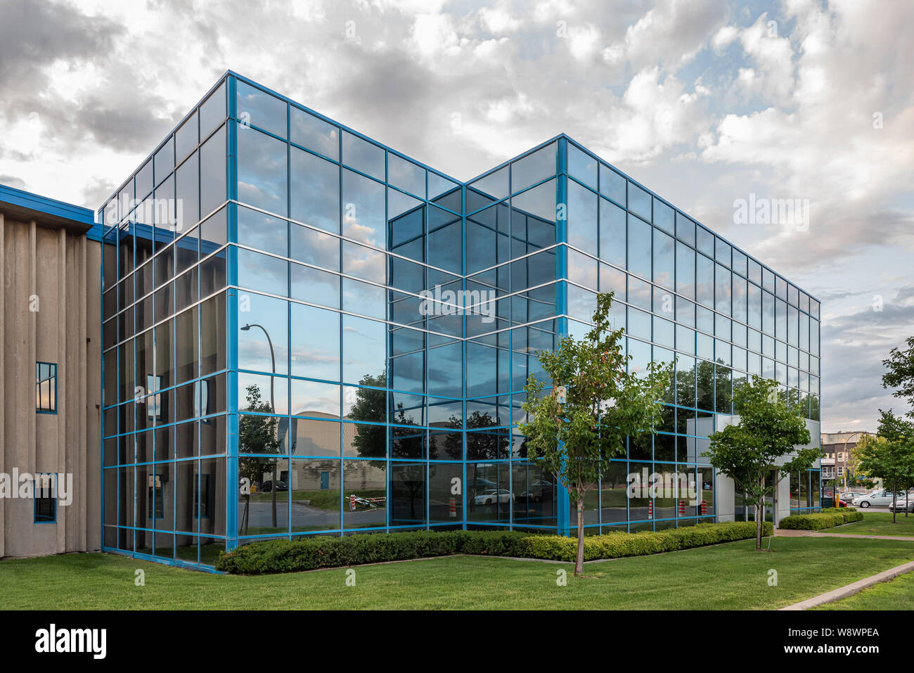 The exterior facade of a generic small business building Stock Photo