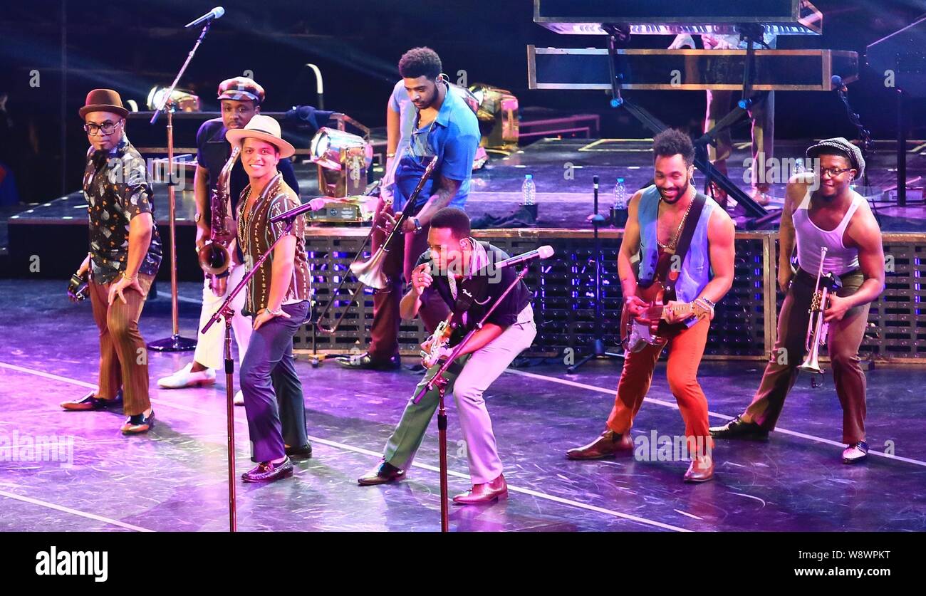 American singer Peter Gene Hernandez, front center, known by his stage