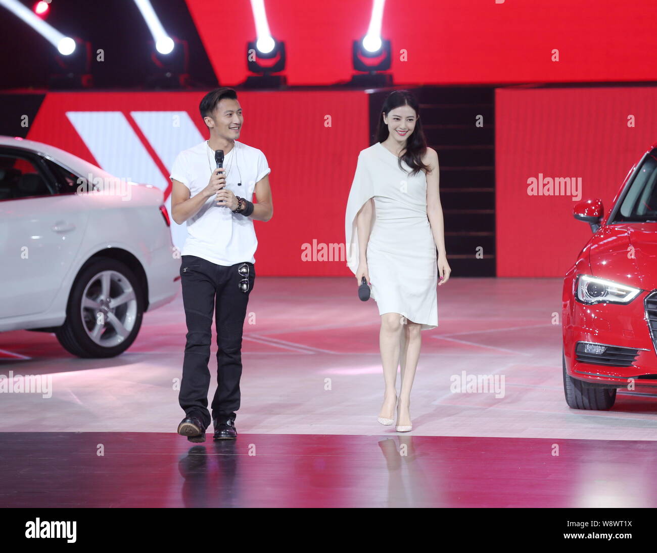 Hong Kong singer and actor Nicholas Tse, left, and Chinese actress Gao ...