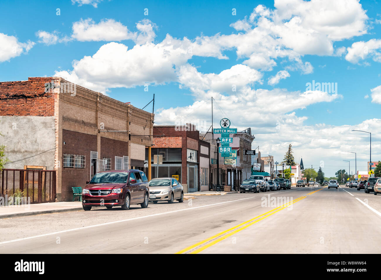 Antonito, USA June 20, 2019 Highway 285 in Colorado with old vintage