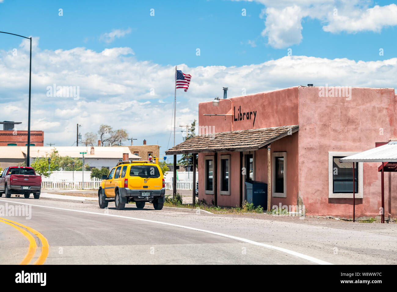 Antonito, USA June 20, 2019 Highway 285 in Colorado with old vintage