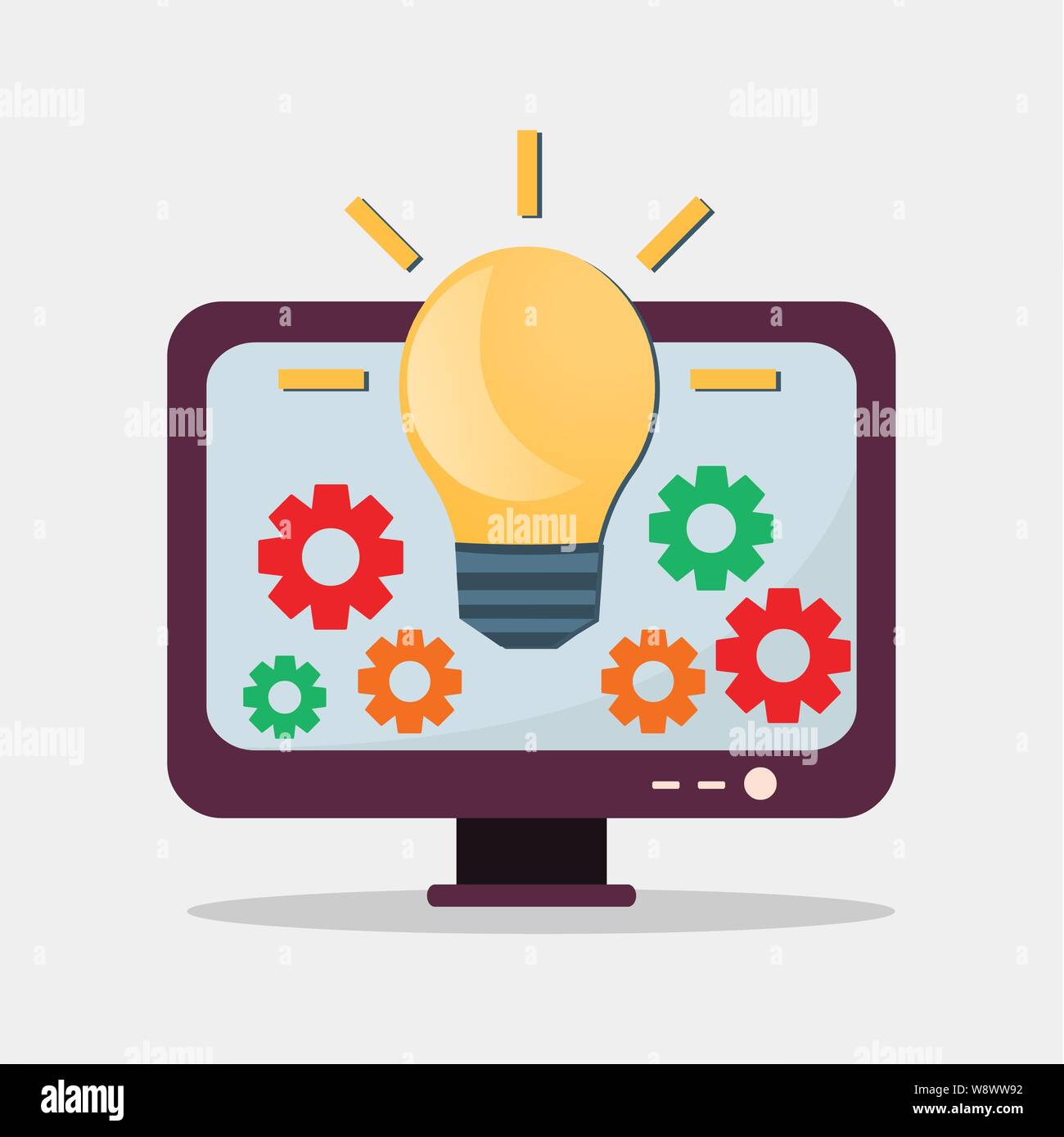 application development idea concept vector illustration symbol Stock Vector