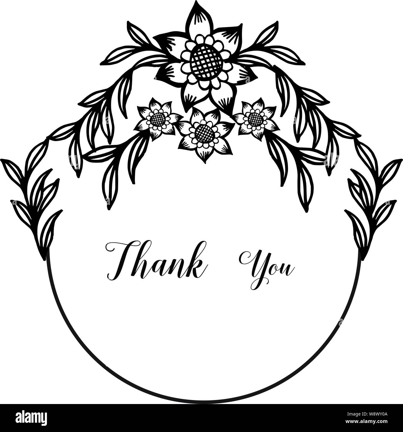 Decoration Banners Posters With Lettering Of Thank You Black