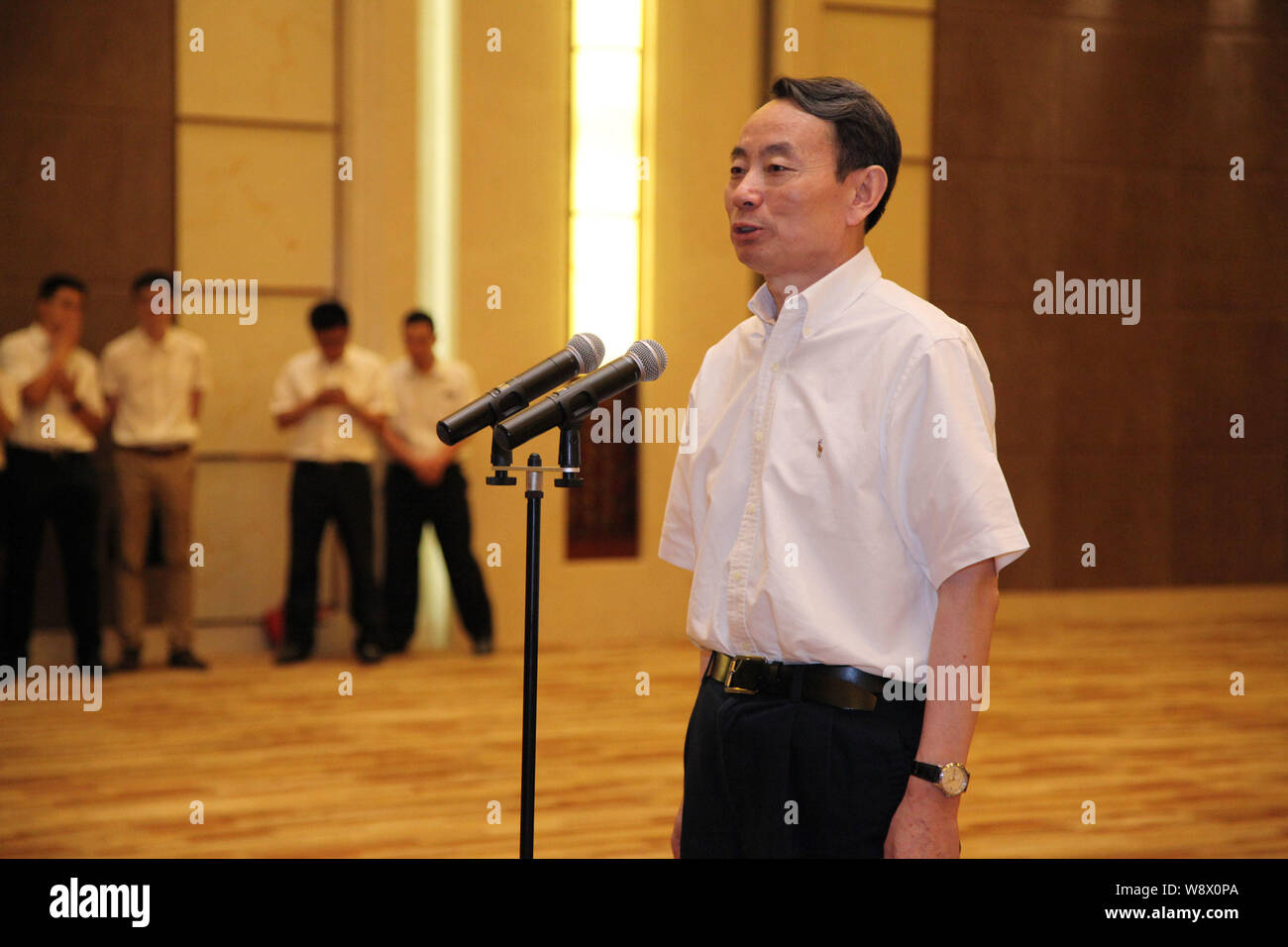 --FILE--Jiang Jiemin, then Chairman of the state-owned Assets Supervision and Administration Commission (SASAC) and former Chairman of CNPC (China Nat Stock Photo