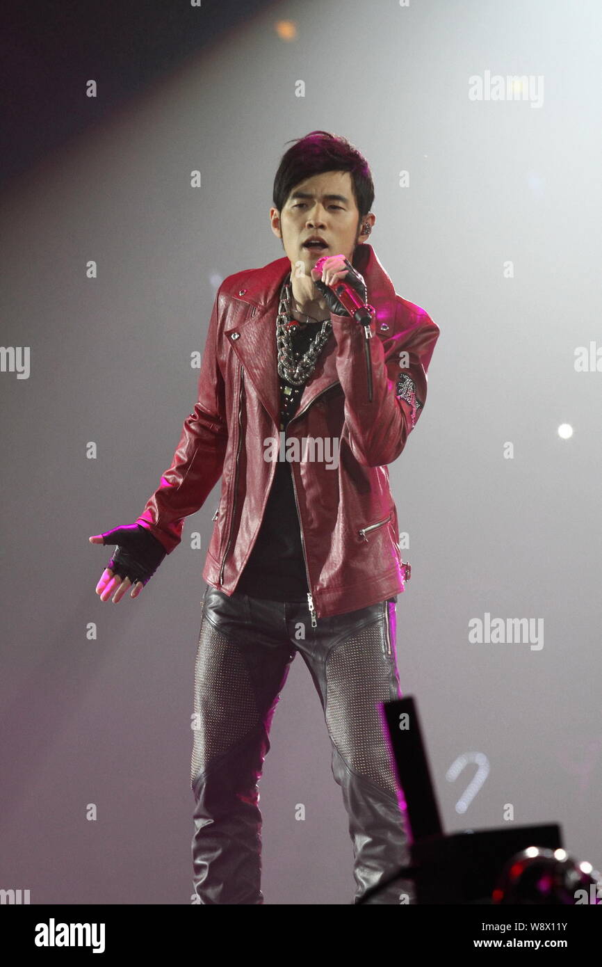 Taiwanese singer Jay Chou performs during a stars concert to celebrate the 60th birthday of Hong