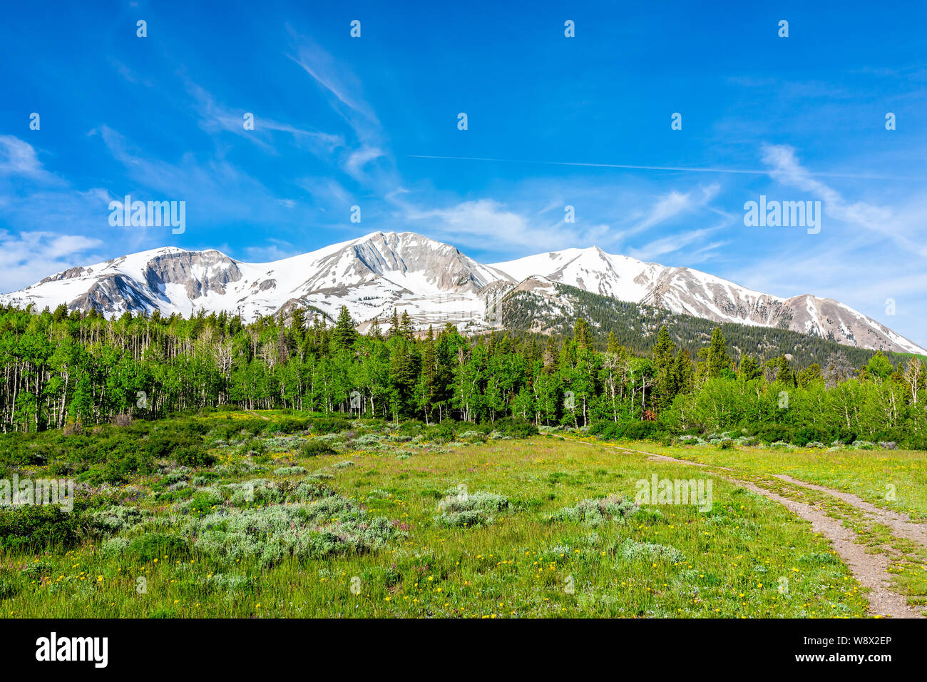 Thomas Lakes Hike with snow view of Mt Sopris, Carbondale, Colorado and