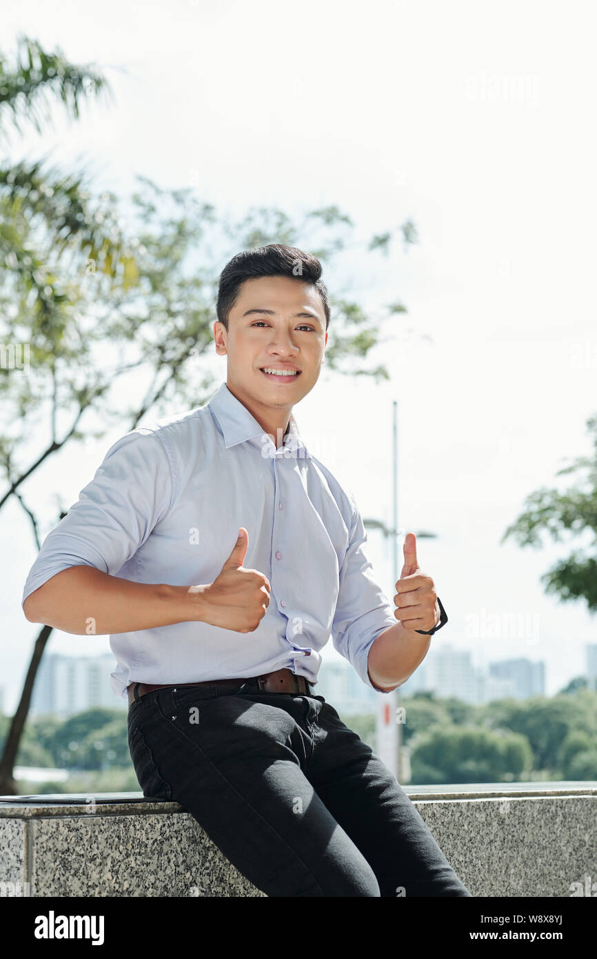 Young successful businessman Stock Photo