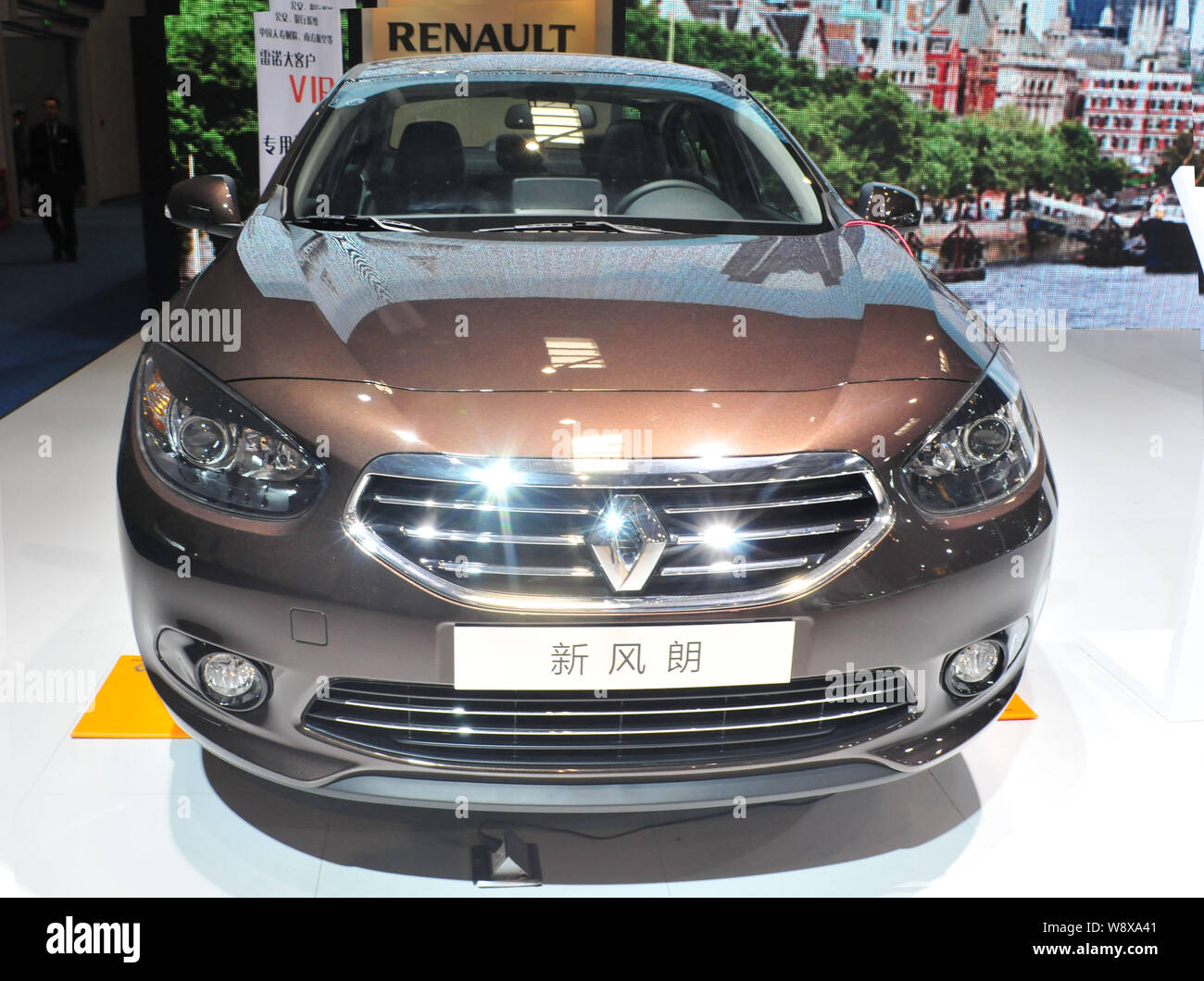 --FILE--A Renault Fluence is displayed during an automobile exhibition in Chongqing, China, 13 June 2013.   Jeep will build the new Renegade in nearly Stock Photo