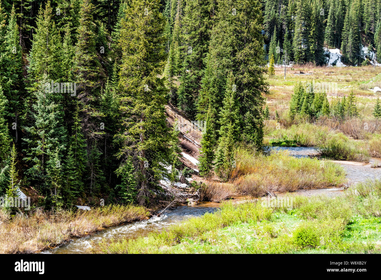 Crested Butte Kebler Pass snow coal creek river mountain high angle