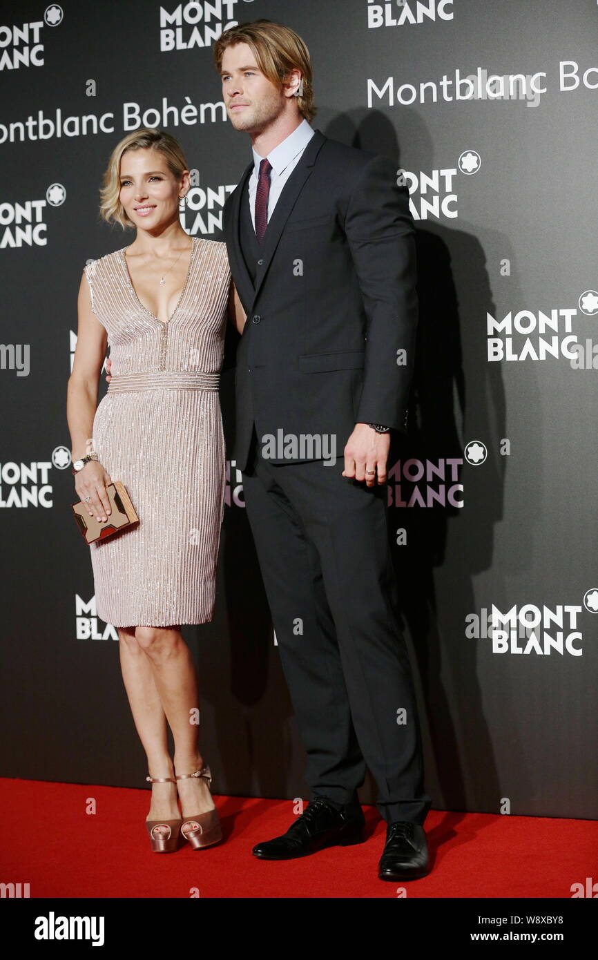 Australian actor Chris Hemsworth, right, and his Spanish actress wife