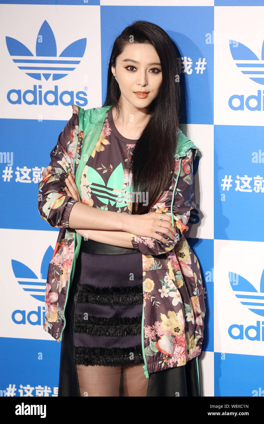 Chinese actress Fan Bingbing poses at an Adidas party in Shanghai