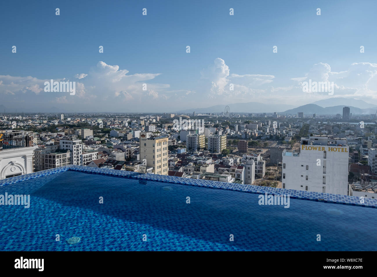 Overview of Danang city in central Vietnam Stock Photo