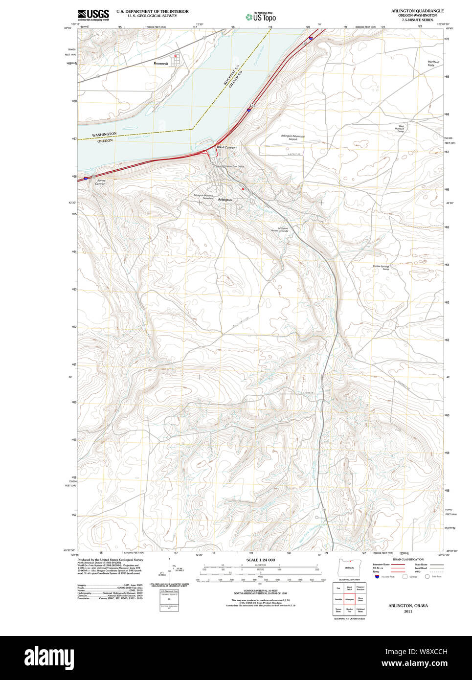 Map of arlington oregon Cut Out Stock Images & Pictures Alamy