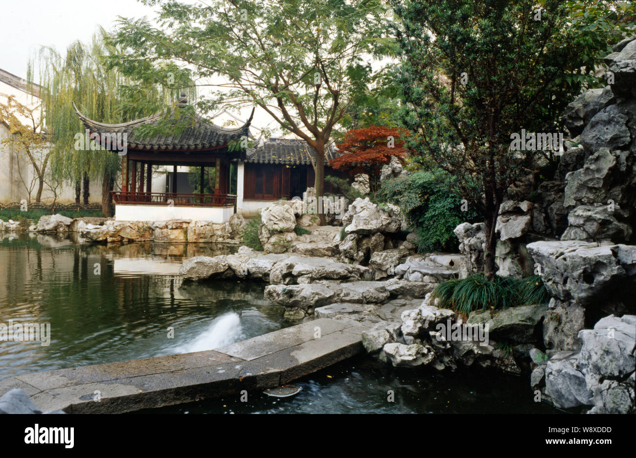 View of the Garden of Cultivation, or Yipu Garden, of Classical Gardens of Suzhou in Suzhou city, east Chinas Jiangsu province. Stock Photo