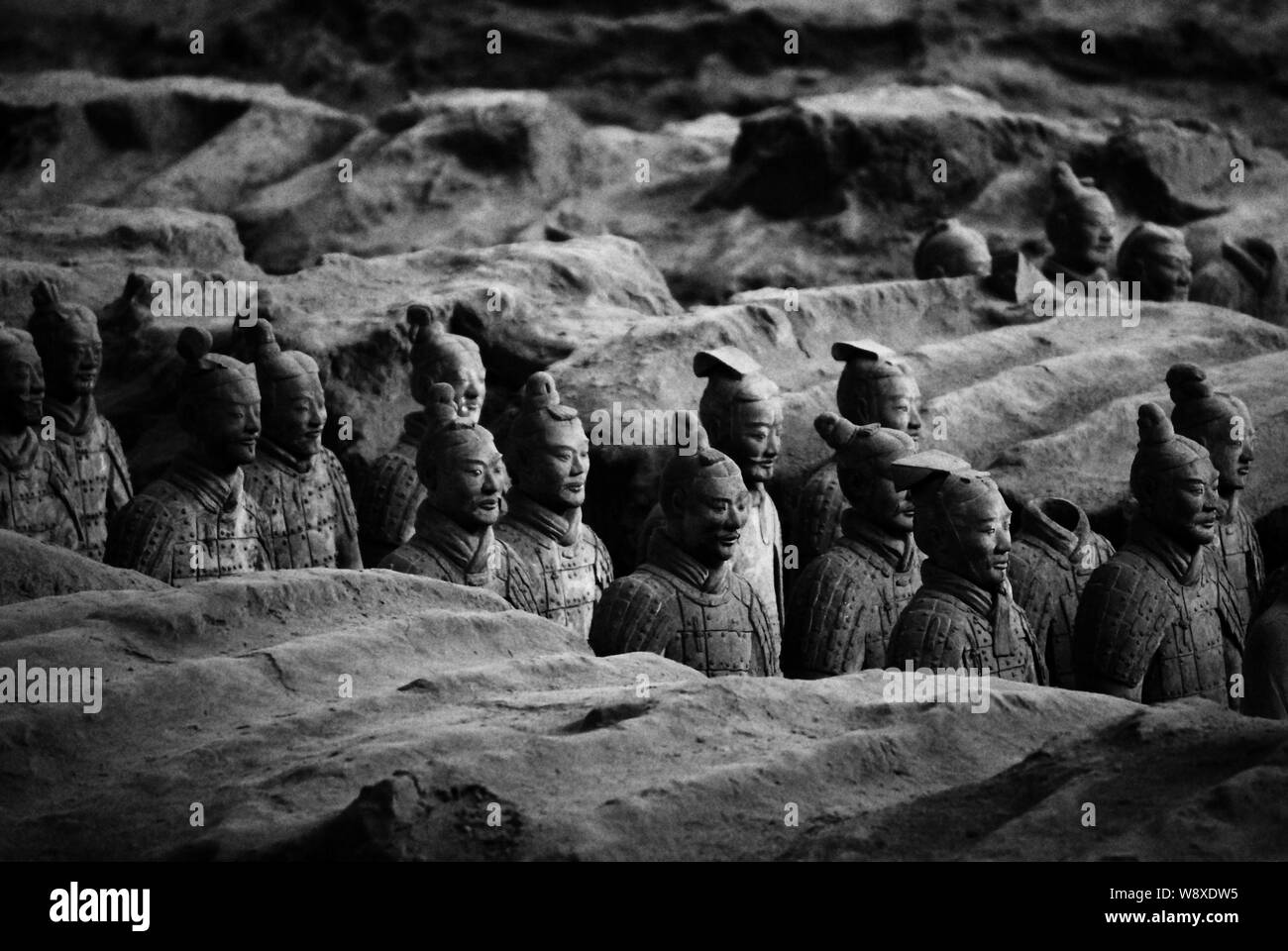 Terracotta warriors are exhibited at the Museum of the Terracotta