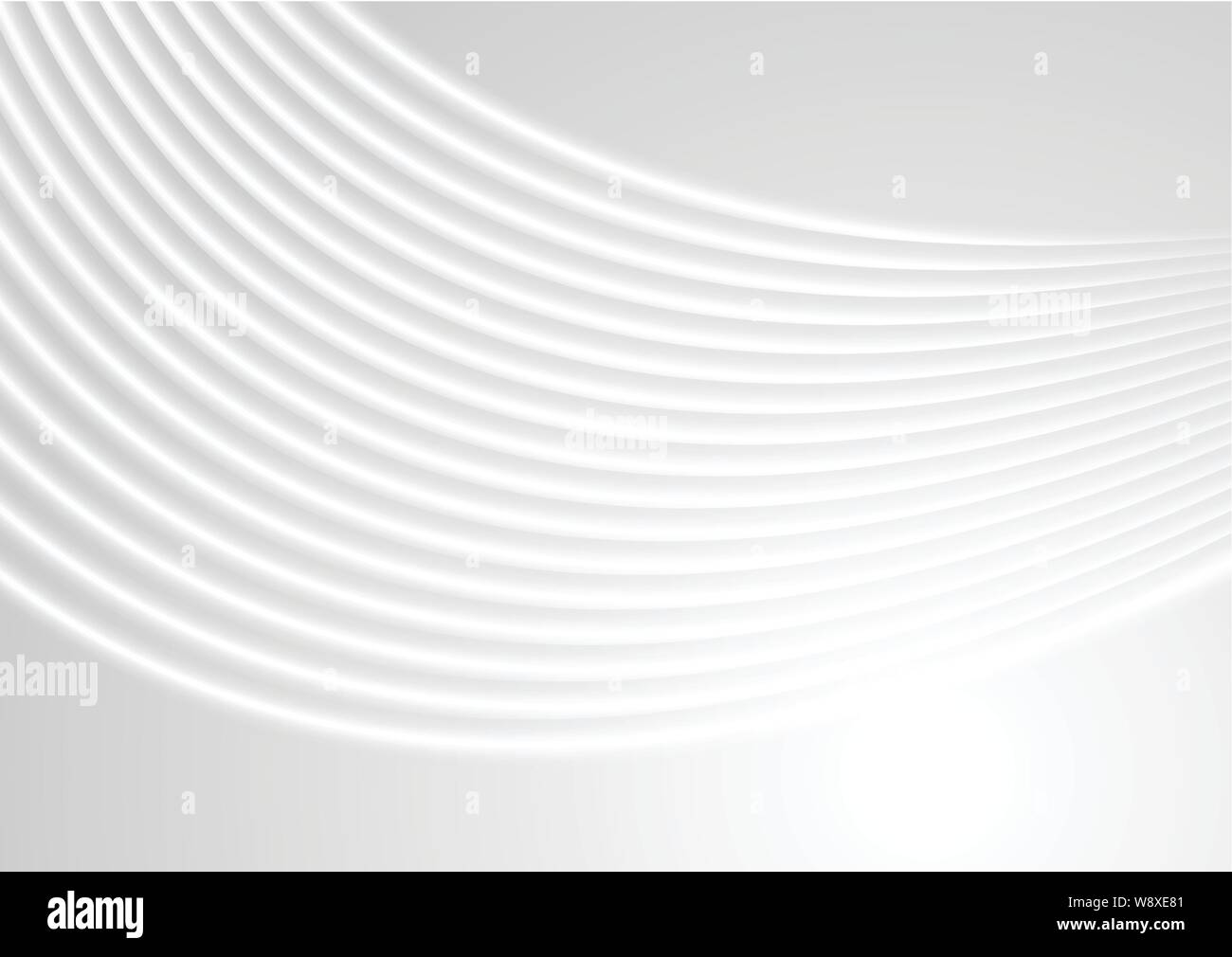 Abstract grey and white wavy lines background. Vector design Stock ...