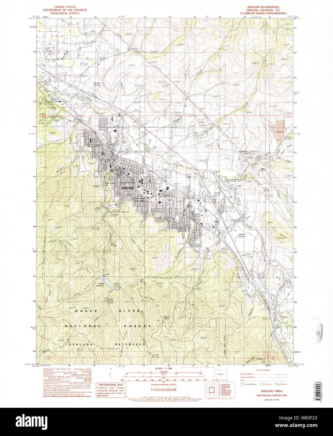 Map of ashland oregon Cut Out Stock Images & Pictures Alamy