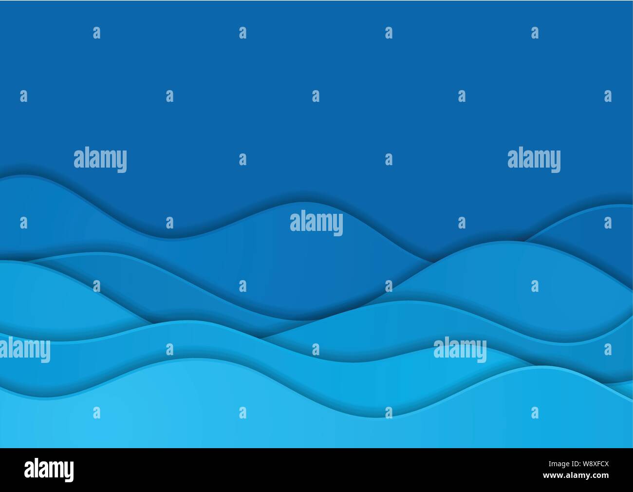 Bright blue corporate elegant waves abstract background. Vector design Stock Vector