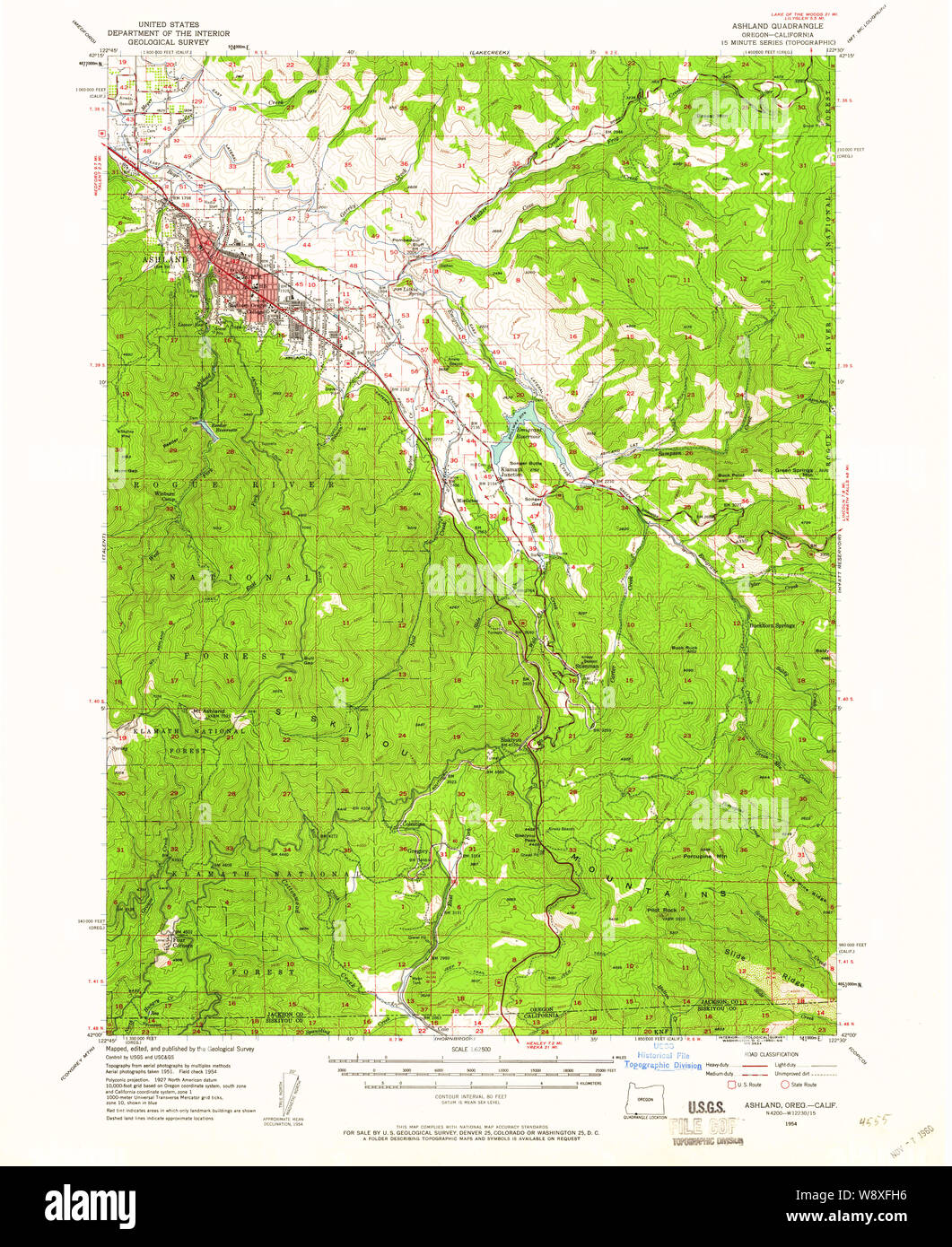 Map of ashland oregon hires stock photography and images Alamy
