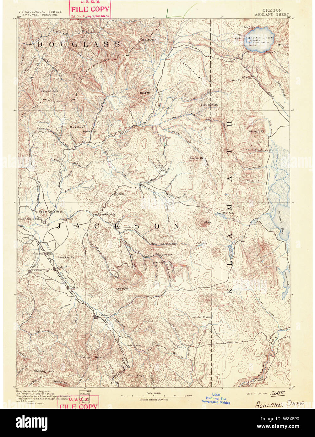 Map of ashland oregon hires stock photography and images Alamy