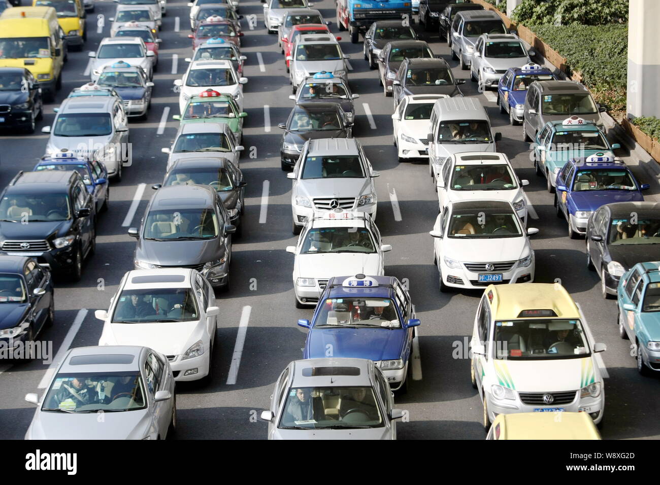 FILEMasses of vehicles are pictured during a traffic jam in
