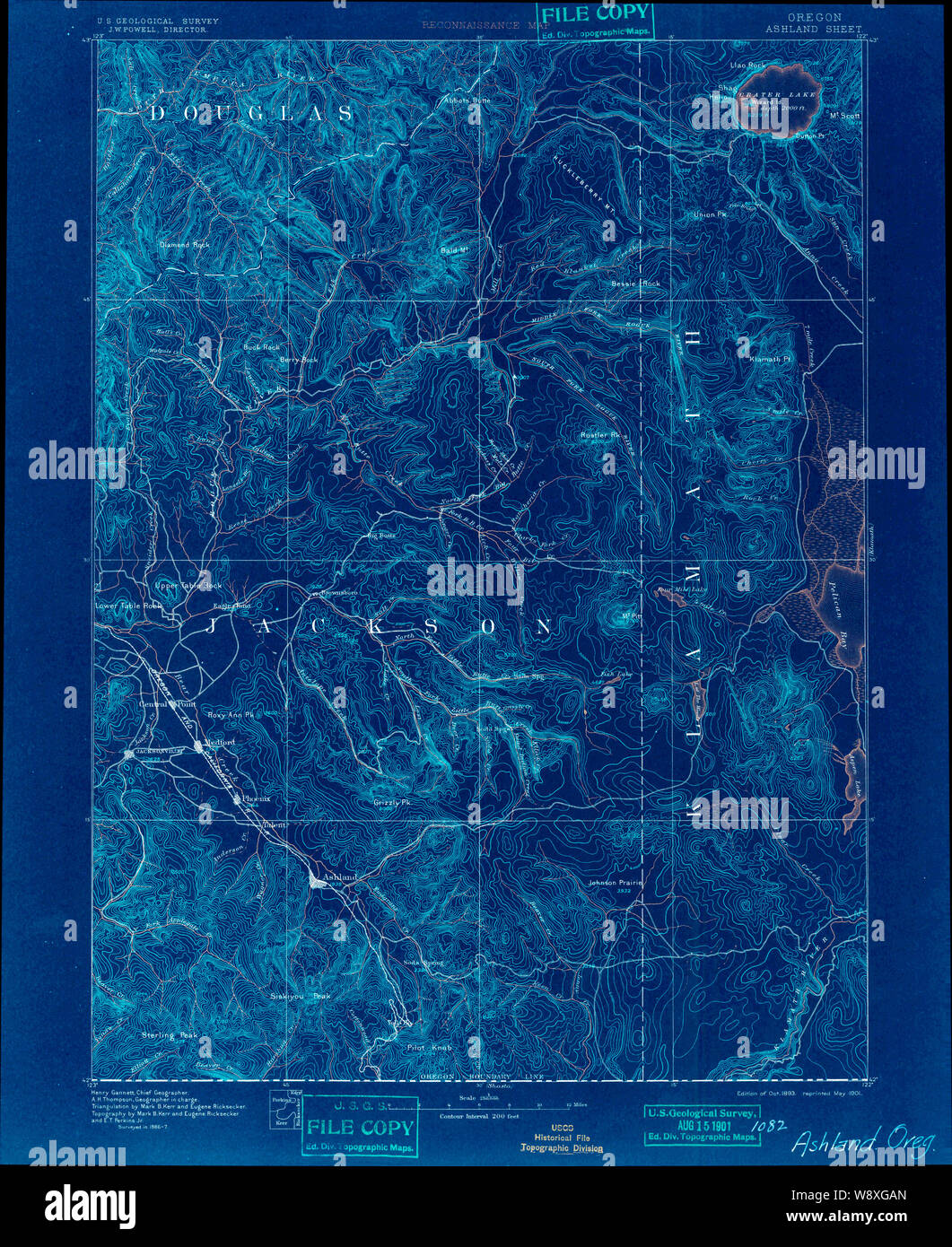 Map of ashland oregon hires stock photography and images Alamy