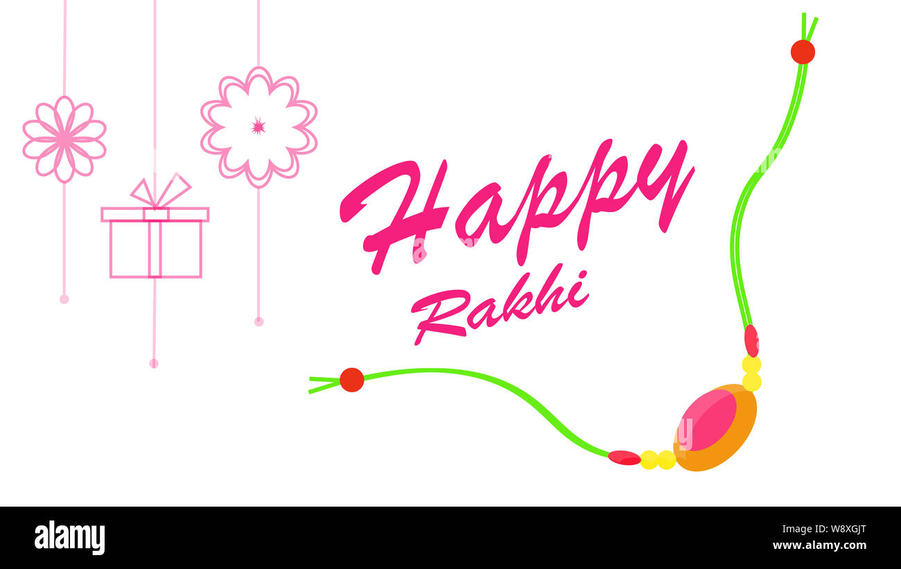 Rakhi Festival Background Design with Creative Rakhi Illustration Stock Photo