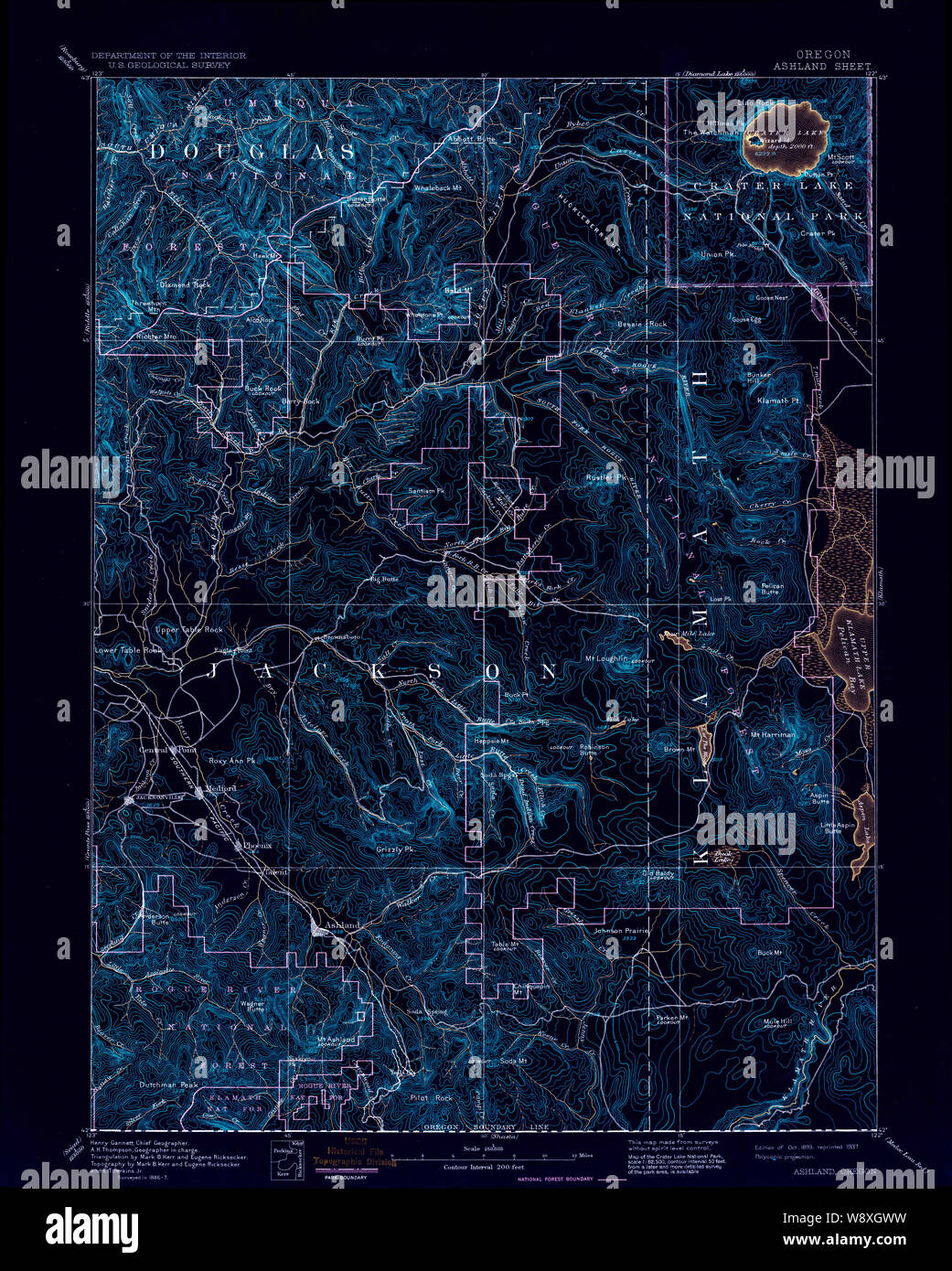 Map of ashland oregon hires stock photography and images Alamy