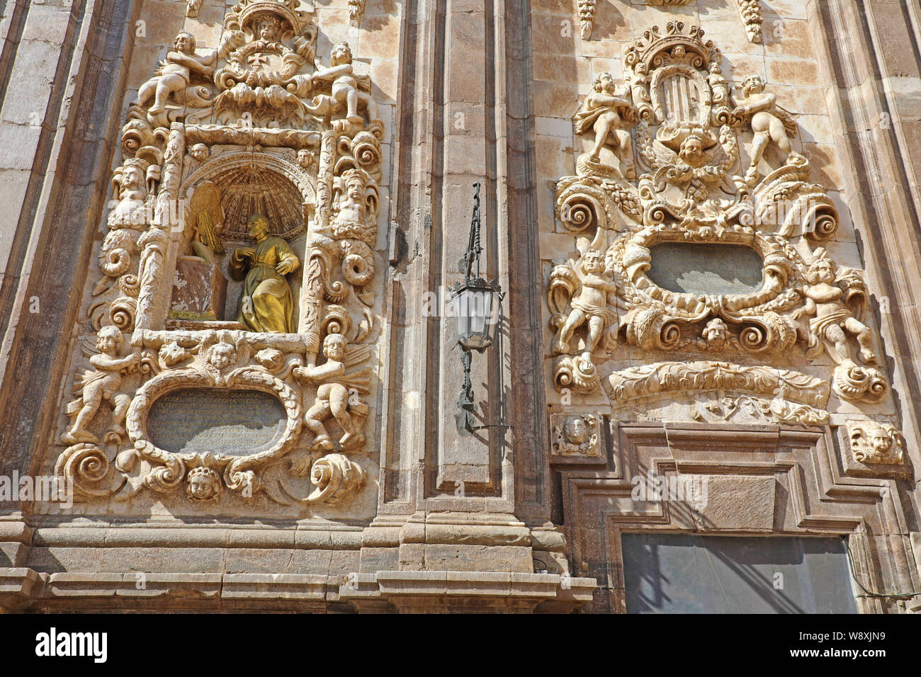 Detail of Church of Santa Isabel de Portugal, Zaragoza, Spain Stock Photo