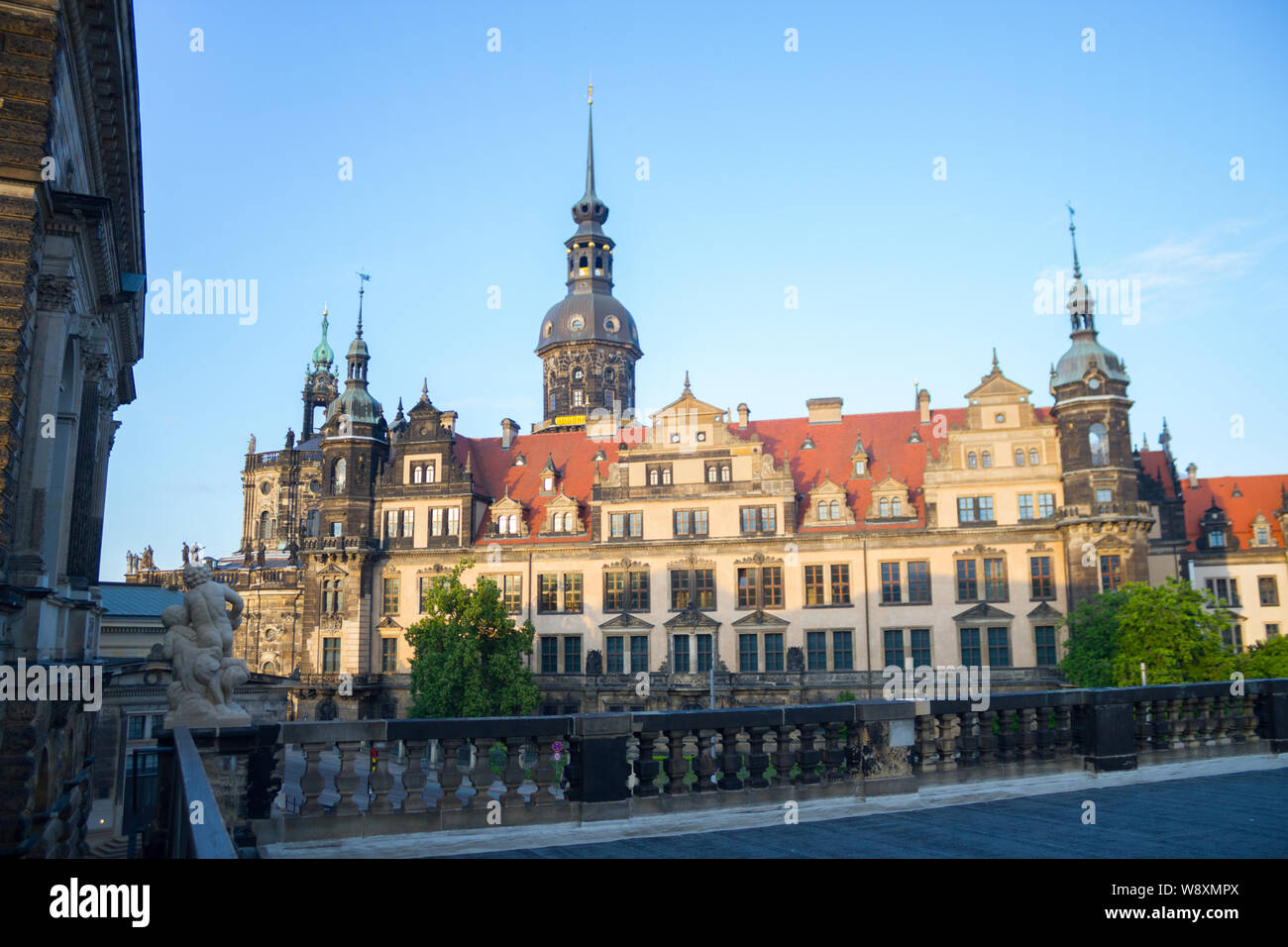 Dresden arhitectural landmark. Summer sunny weather. Travel Stock Photo