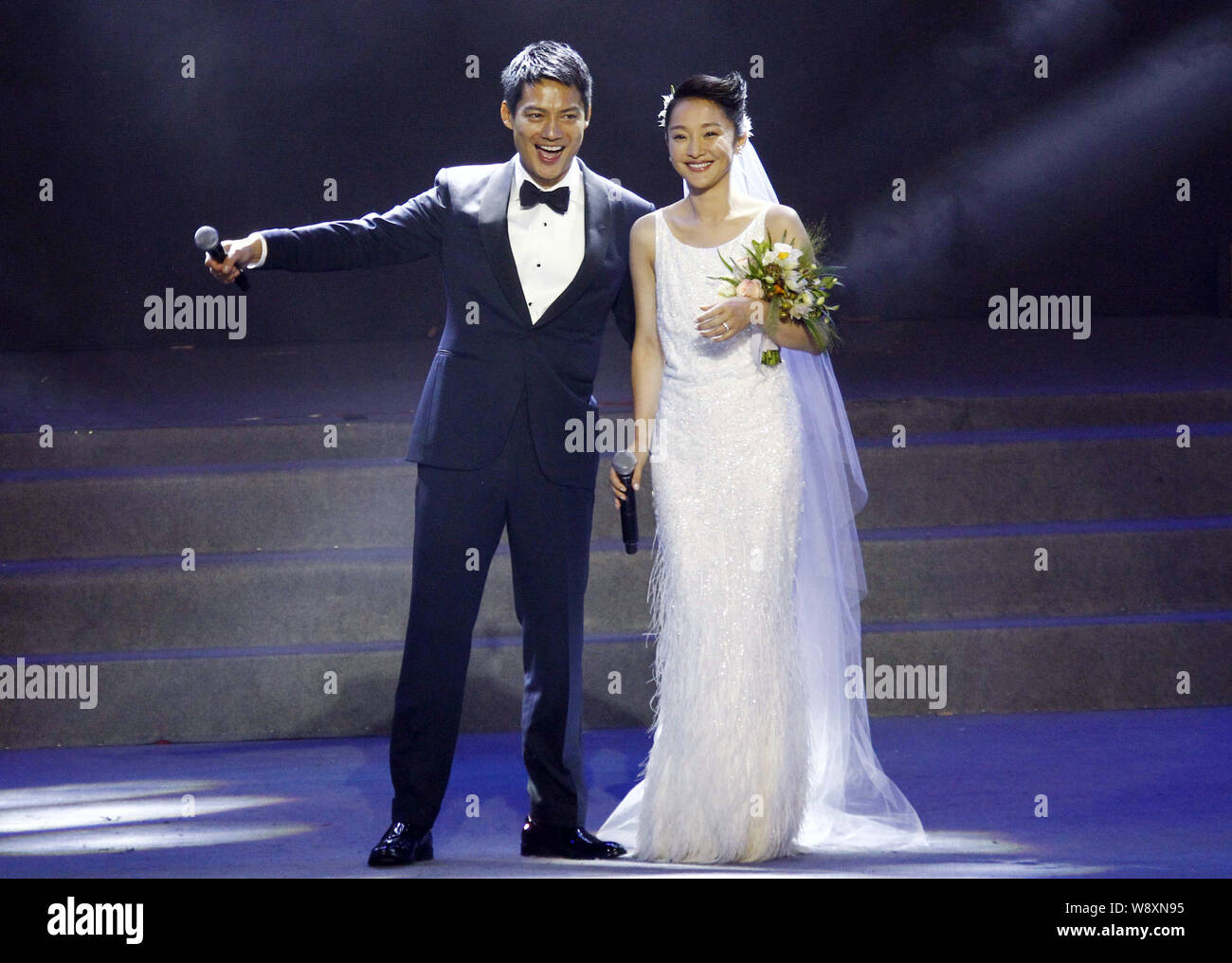 American Actor Archie Kao Left And Chinese Actress Zhou Xun In A